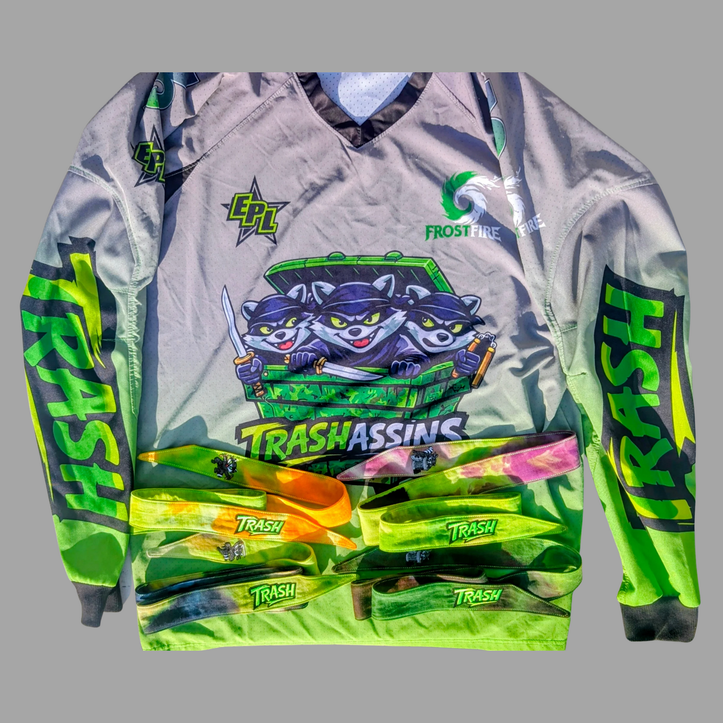 Trashassins Grey/Green Fade Jersey