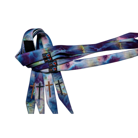 Purple/Blue dye with Cross
