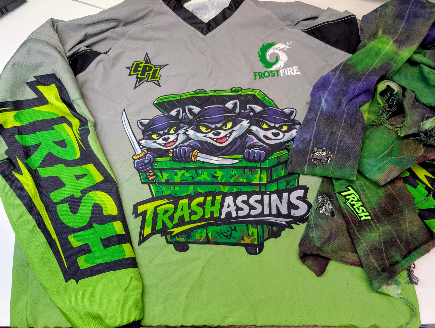 Trashassins Grey/Green Fade Jersey